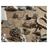 Tray Lot Of Assorted Costume Jewelry & More
