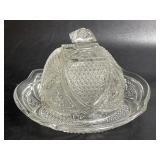 8ï¿½ Vintage Early American Pattern Glass Covered