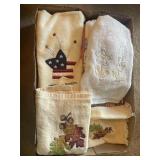 (12) Assorted Decorative Dish Towels