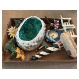 Assorted Decor Including Lighthouse, Dolphin