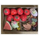 Tray Lot Consisting Of Apple Home Decor,