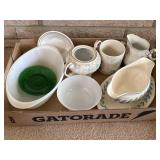 Glasbake, Green Tiara Sandwich Glass Saucer,