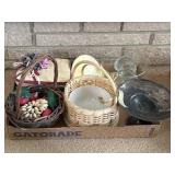 Assorted Baskets, Candy Dish, Trinket Box & More
