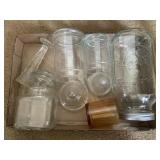 Tray Lot Consisting Of Candy Dishes, Vase, Jar &