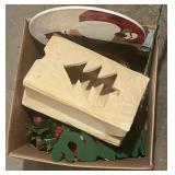 Tray Lot Of Assorted Christmas Decor