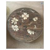 15ï¿½ x 6ï¿½ Vintage Hand Painted Round Wooden