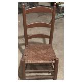 36" Wooden Woven Bottom Chair