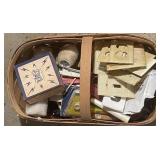 Basket W/ Painting Tools, Outlet Covers & More