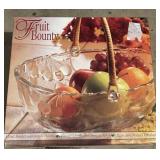 Vintage Indiana Glass Fruit Bounty Oval Bowl W/