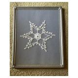 10ï¿½ x 8ï¿½ Framed Crocheted SnowFlake