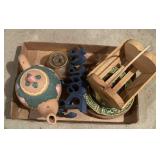 Tray Lot Consisting Of Decor Teapot & More