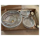 Crystal Salad Bowl, Relish Dishes & Utensils