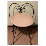 Vintage Wrought Iron Vanity Chair