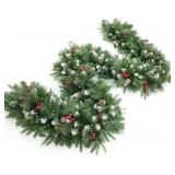 Snow Flocked Xmas Garland