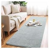2x6 Modern Grey Runner Rug