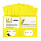 50 Pack Yellow Pocket Folders