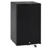 Black 12V/110V Mini Lockable Fridge