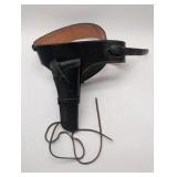 Black Leather Holster Revolver Belt