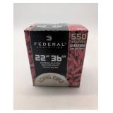 Federal .22 LR Ammo, 550 Rounds