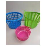 Three Plastic Baskets