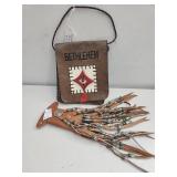 Felt Bag and Leather Accessory Set