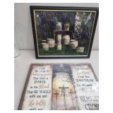 Framed Pottery Print and Religious Wall Art