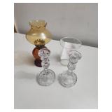 Glass Candleholder Set