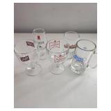 5 Branded Beer Glasses