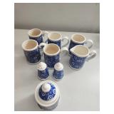 Blue Floral Ceramic Set