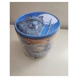 Wolf-Themed Tin Container