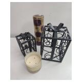 Decorative Lanterns and Candle Set