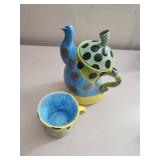 Ceramic Teapot and Cup Set