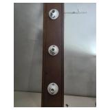 Wood Panel with Bulb Holders