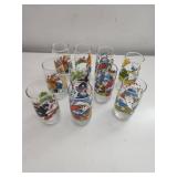 8 Smurfs Glasses