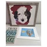 Framed Dog Print & Decor