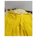 Yellow Rain Pants and Umbrella