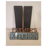 Farmer's Kitchen Sign and Shelf Brackets