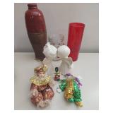 Decor Lot with Dolls and Vases