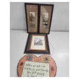 Framed Artwork and Plaque