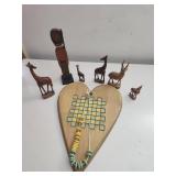 Wooden Figurines and Beaded Decor