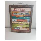 Rustic Wooden Wall Sign