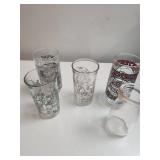 5 Themed Glass Tumblers