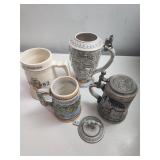 Four Beer Steins