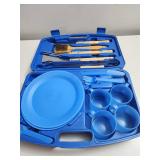 Blue Camping Utensil Set