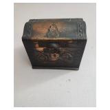 Metal Hinged Trinket Box
