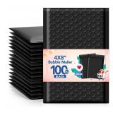 100 Black 4x8 Inch Mailers