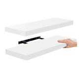 White Floating Shelves