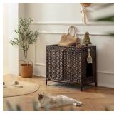 Wicker Cat Litter Cabinet