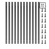 51 Pack Flat Metal Balusters