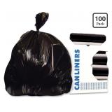 45-Gallon Black Can Liners, 100 Ct